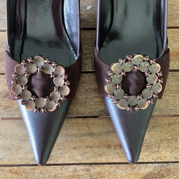 Escada Size 38 Pointy Toe Heel - Picture 3 of 10